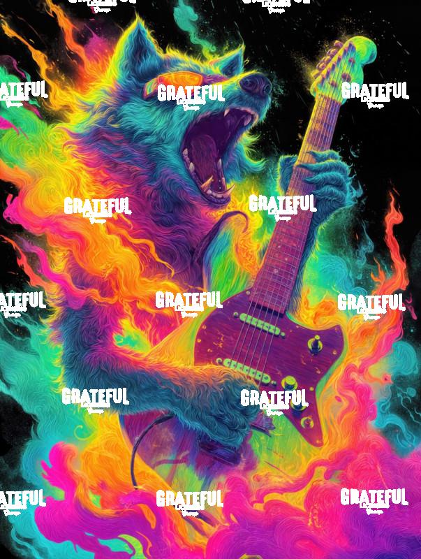 Wolf with an Electric Guitar 1