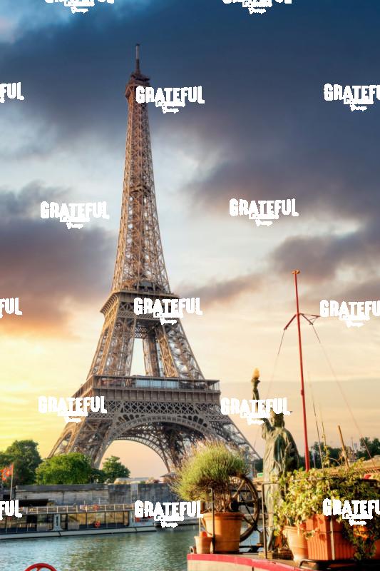 Paris A_0367_AB _Statue Of Liberty with Eiffel Tower