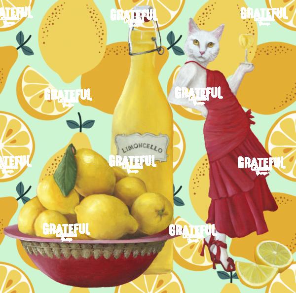 Limoncello White Kitty with Lemons