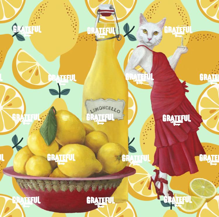 Limoncello White Kitty with Lemons