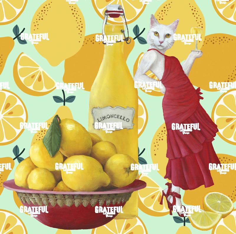 Limoncello White Kitty with Lemons