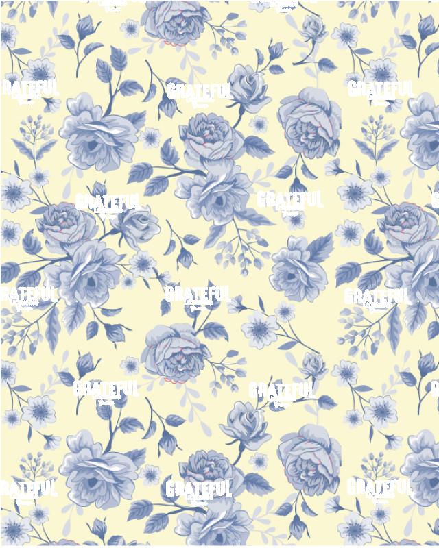 Floral Blush 2 Blue Ivory