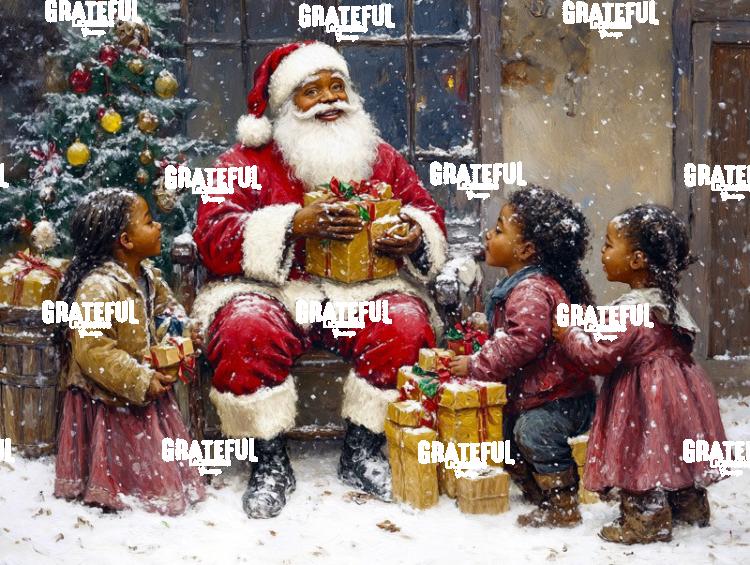 Black Santa with Gifts for Children 3