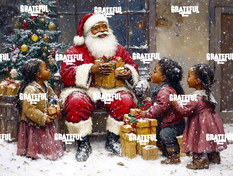 Black Santa with Gifts for Children 3