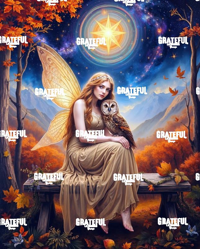 Autumn Whispers Fairy and Owl