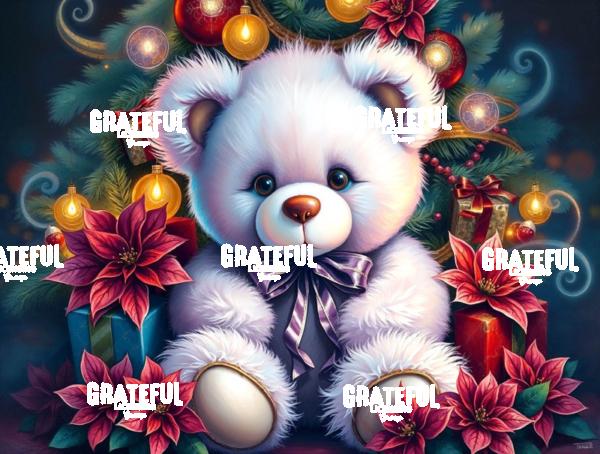 Purple Christmas Teddy Bear