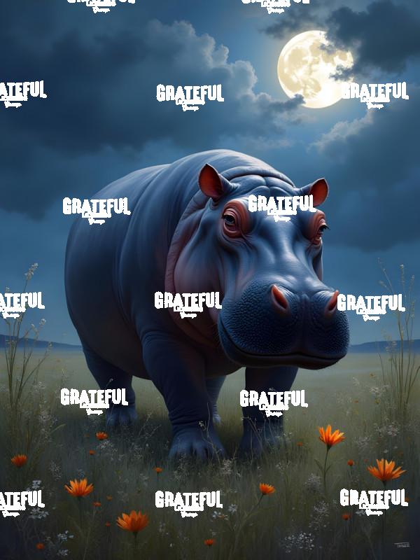 Moonlit Savanna Series Hippopotamus