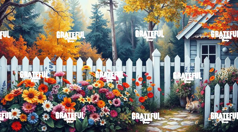 Rabbit In An Early Autumn Garden