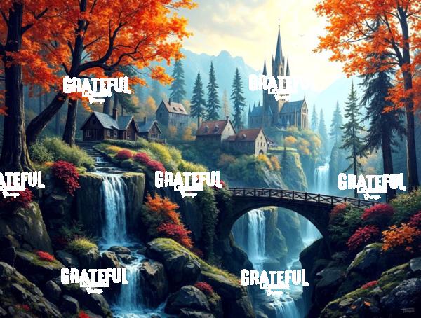 Castle Village In Autumn
