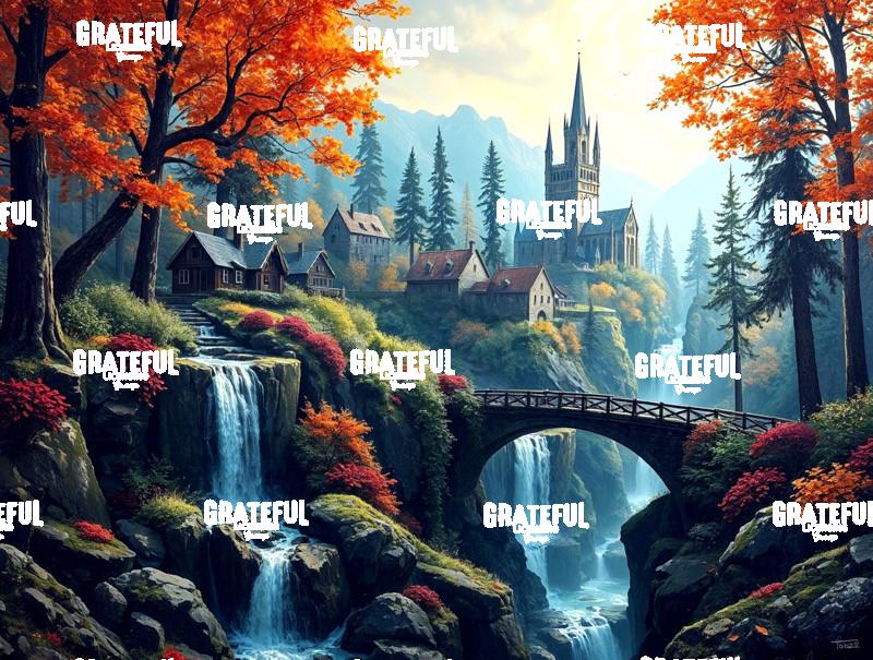 Castle Village In Autumn