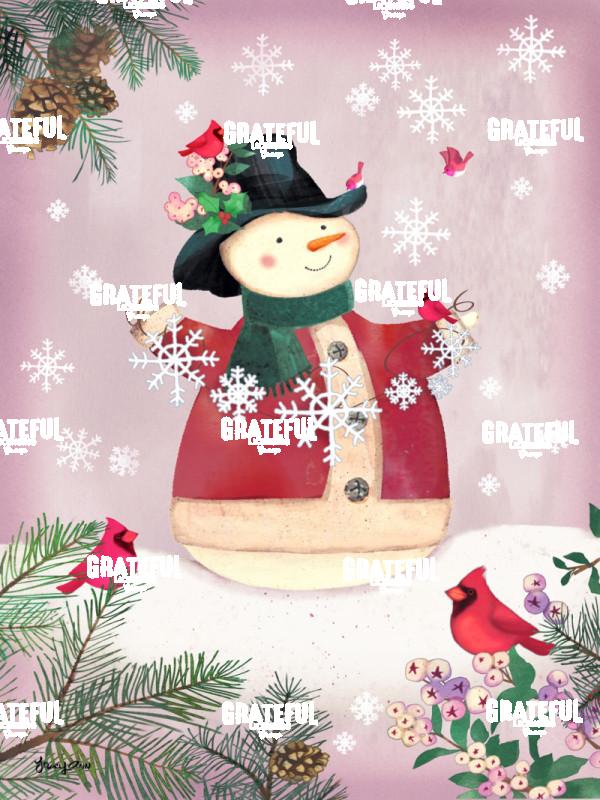 Snowberry Birds Pink