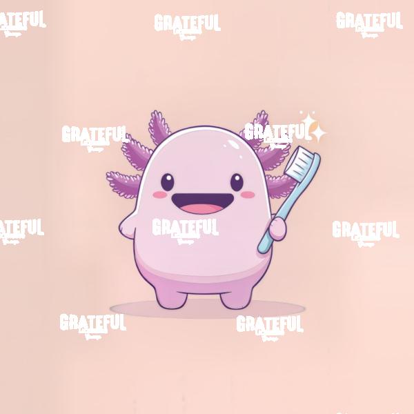 Axolotl with Toothbrush