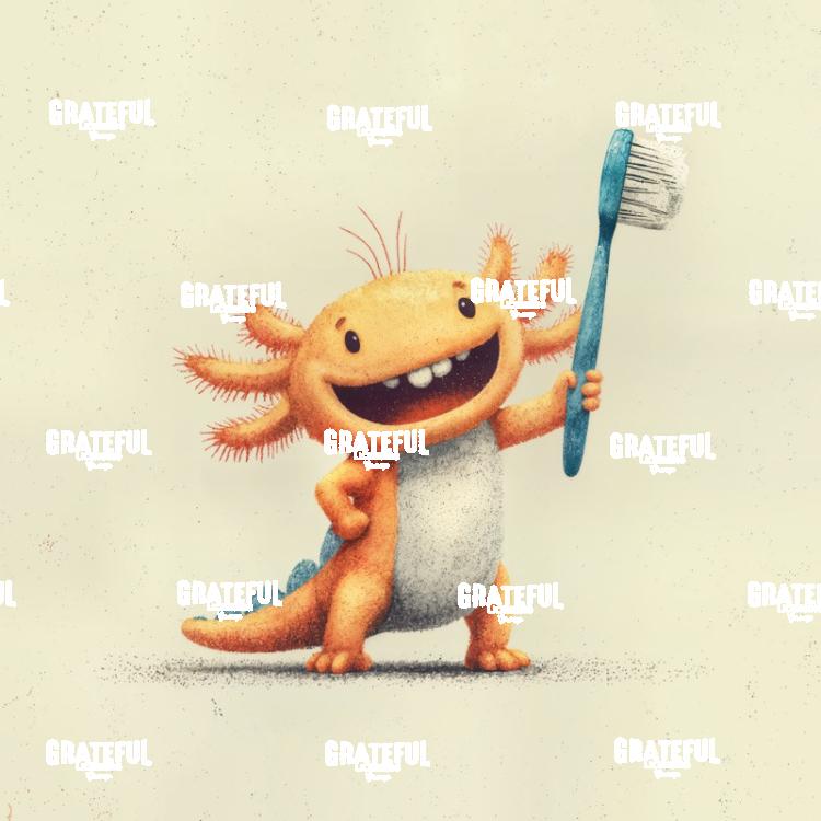 Axolotl with a Toothbrush