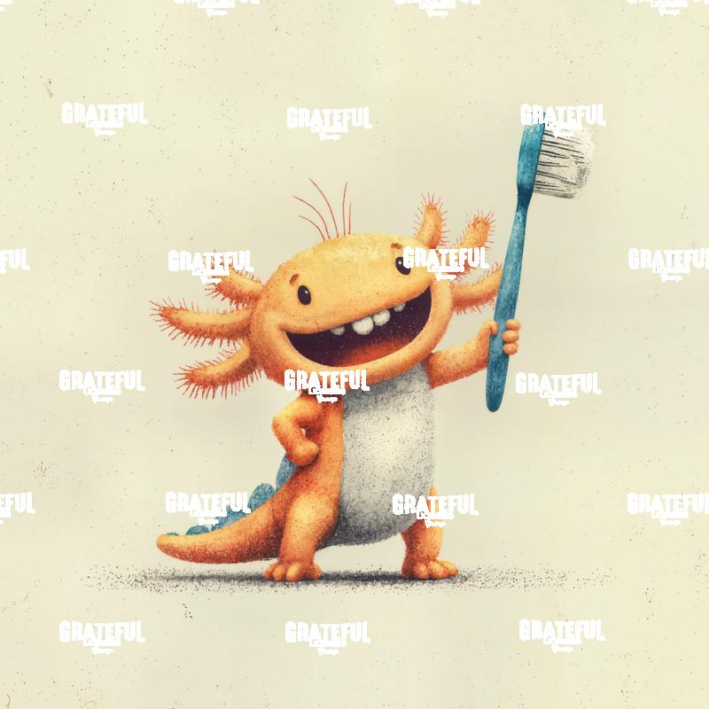 Axolotl with a Toothbrush