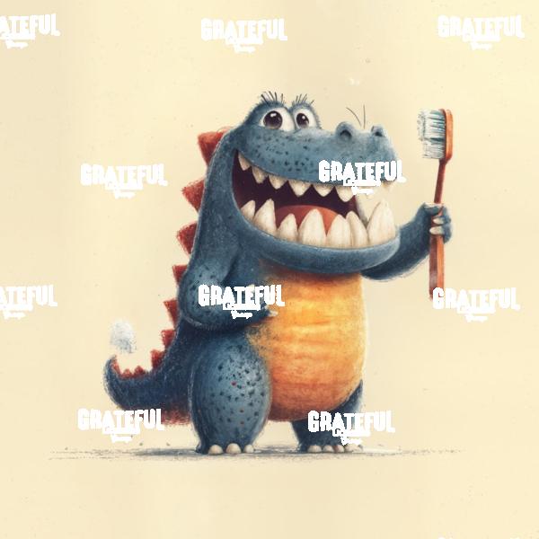 Dinosaur with a Toothbrush