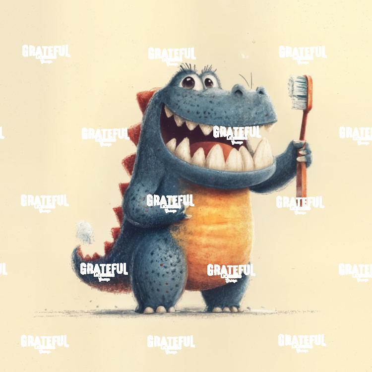 Dinosaur with a Toothbrush