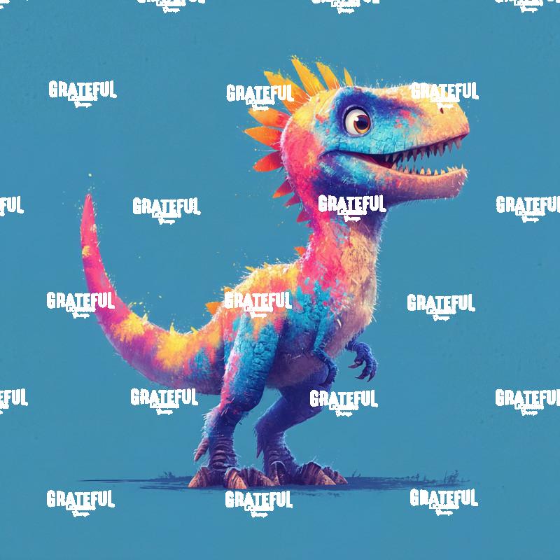 Colorful Avatar Raptors Colorful Dinosaurs, Rainbow Raptors 5 - Grateful Art Licensing