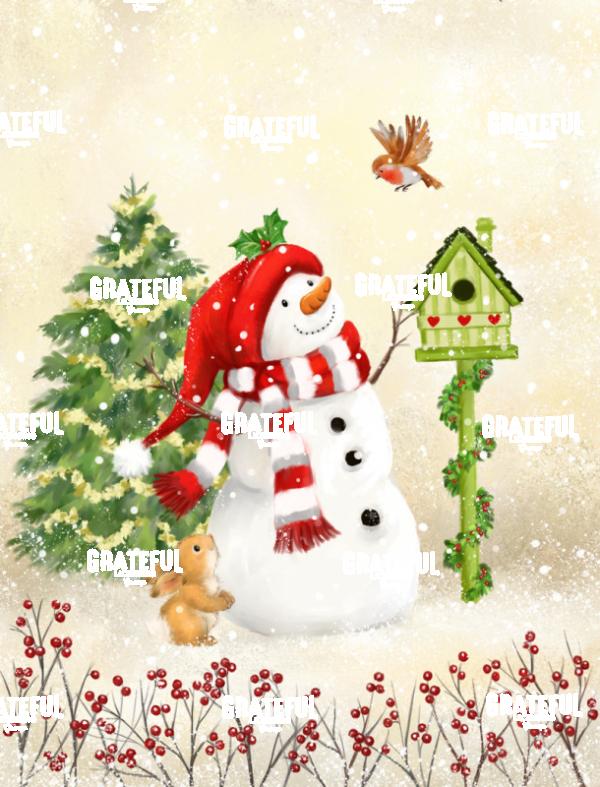 Snowman in Woods