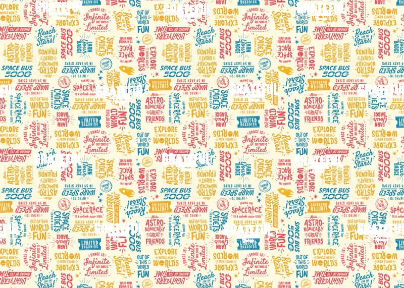 Space Cadets Pattern Wow Words