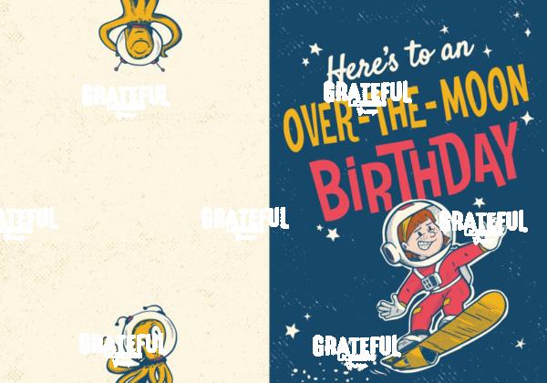 Space Cadets Birthday Card Outside