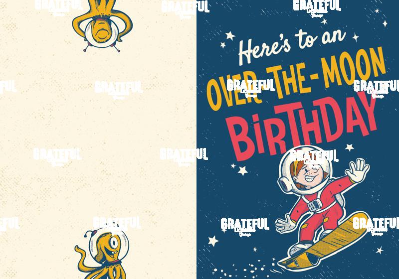 Space Cadets Birthday Card Outside