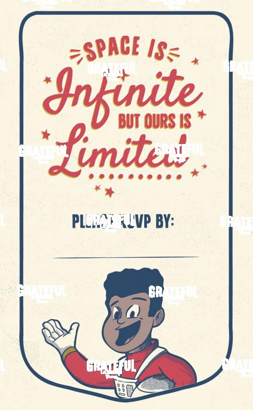 Space Cadets Birthday Invite Back