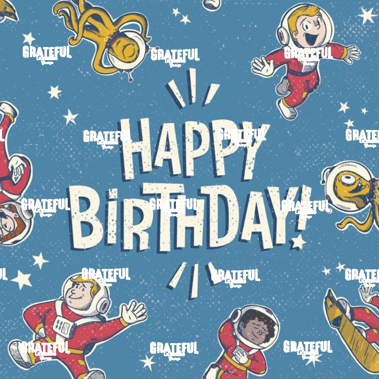 Space Cadets Birthday Napkin