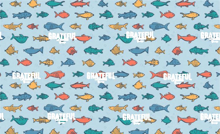 Salty Sea Gone Fishing Blue