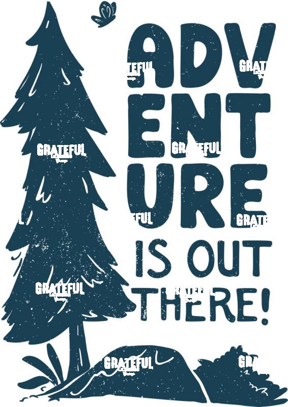 Adventure Is Out There Distressed Solid