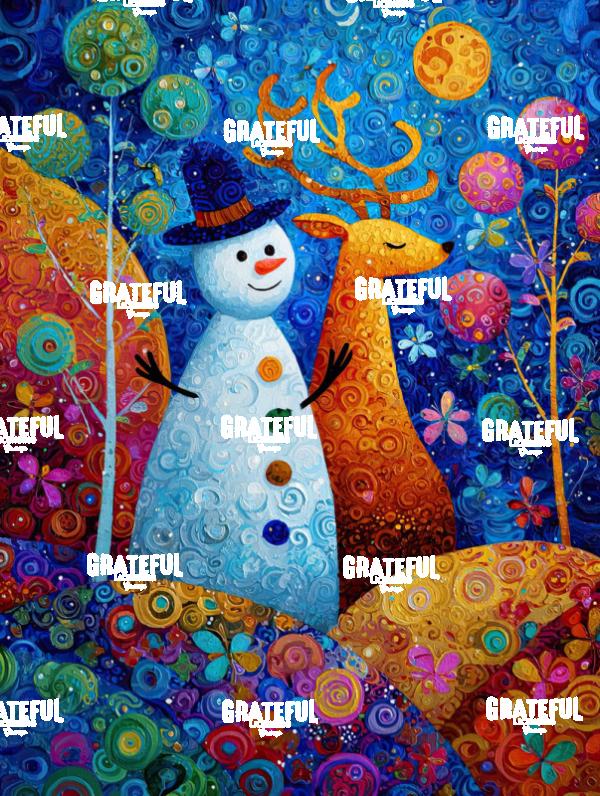 Colorful Snowman