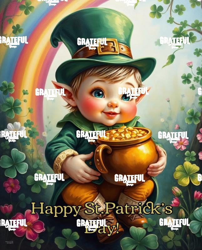 Baby Leprechaun St. Patrick's Day Art