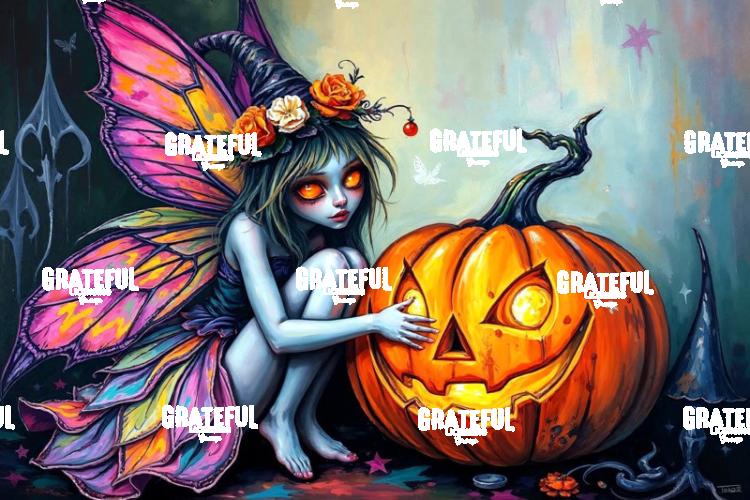 Halloween Fairy With Jack O Lantern