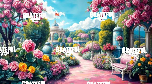 Pink Path Through The Rose Garden