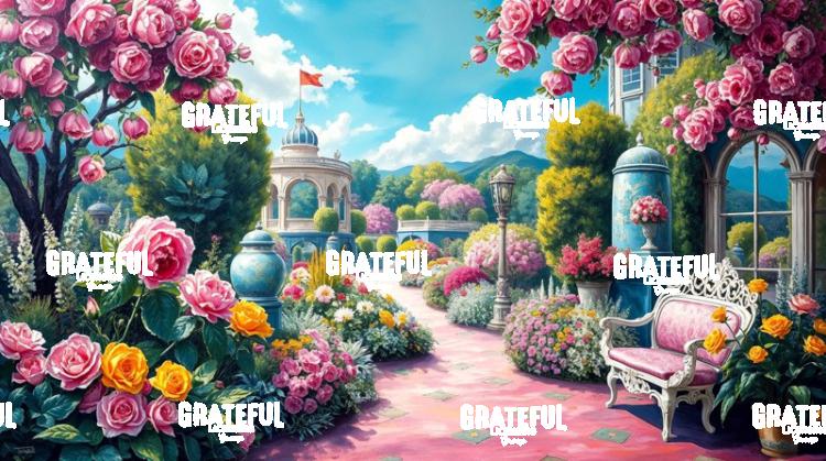 Pink Path Through The Rose Garden