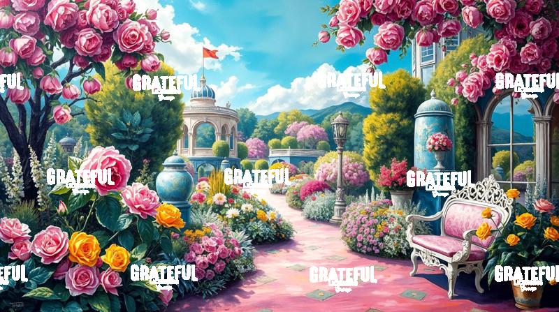 Pink Path Through The Rose Garden