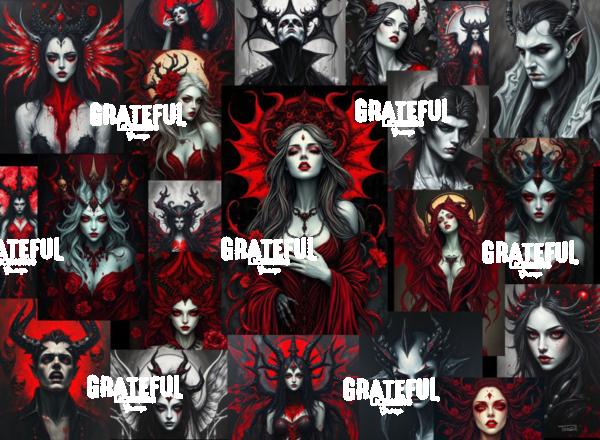 Gothic Red Digital Collage