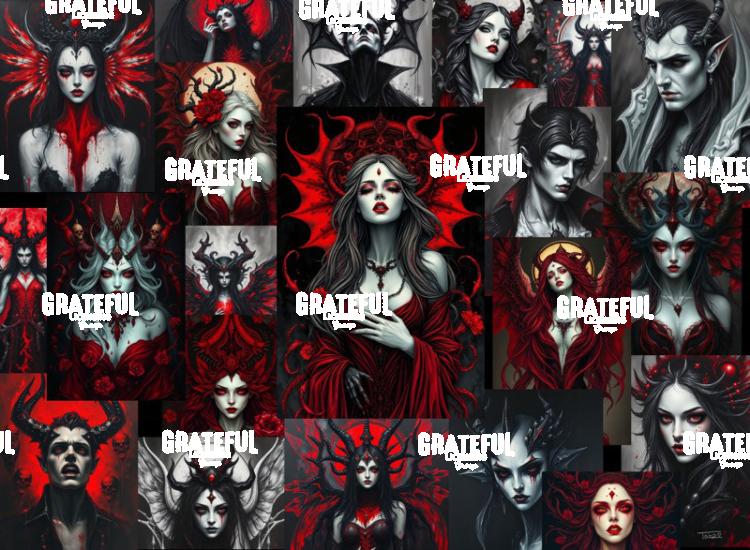 Gothic Red Digital Collage