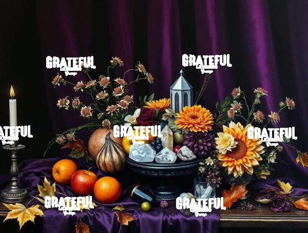 An Autumn Still Life With Crystals