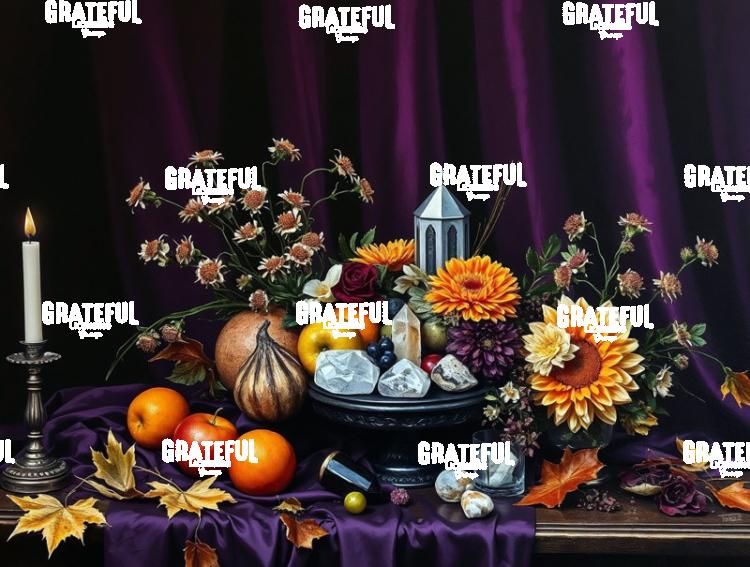 An Autumn Still Life With Crystals