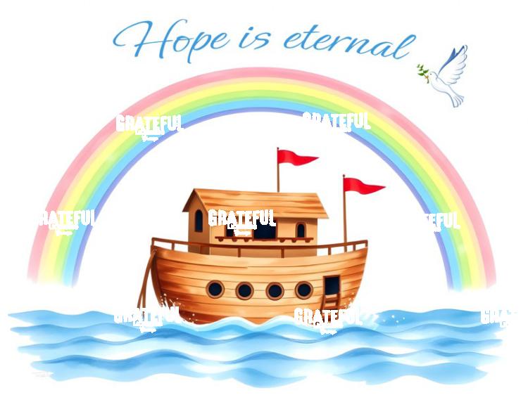 Noahs Ark with Rainbow
