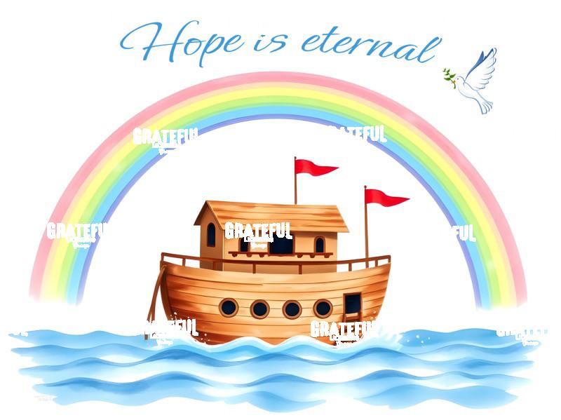 Noahs Ark with Rainbow