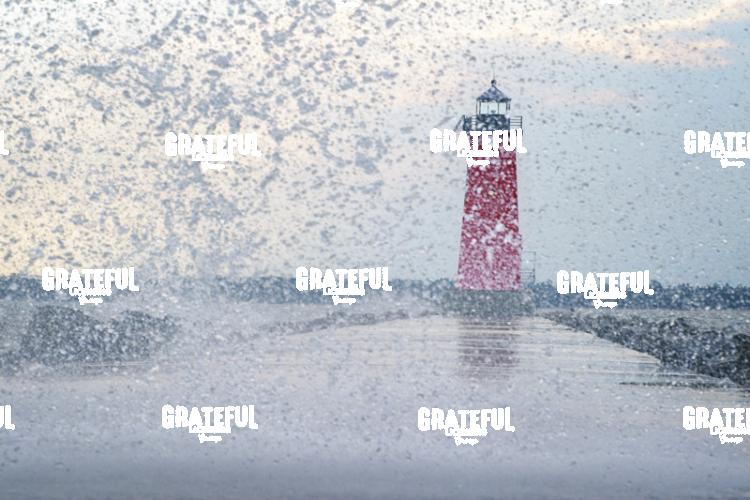 Angry Lake Michigan at Manistique