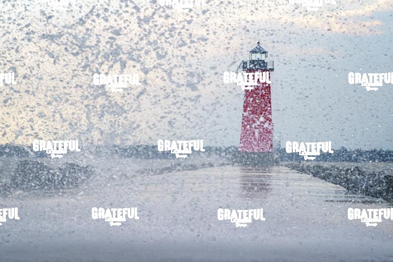 Angry Lake Michigan at Manistique