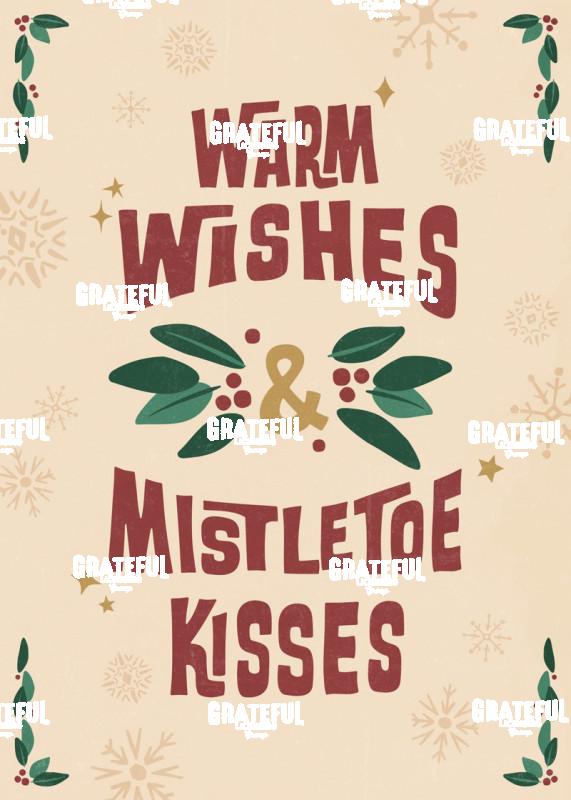 Christmas Wishes Kisses Retro