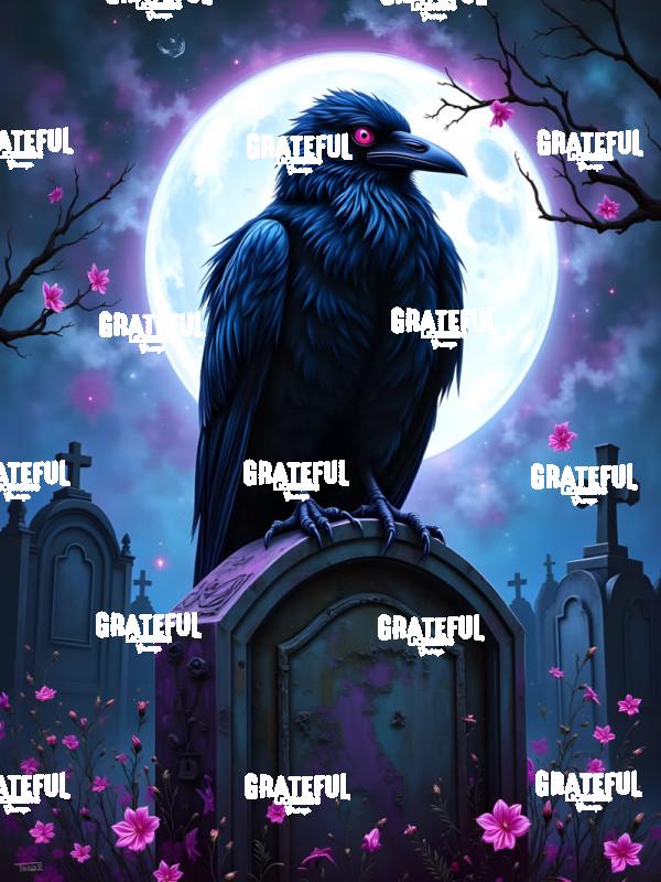 Raven With Glowing Eyes