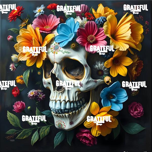 Flower Skull Momento Mori