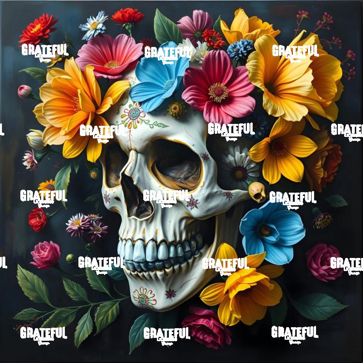 Flower Skull Momento Mori