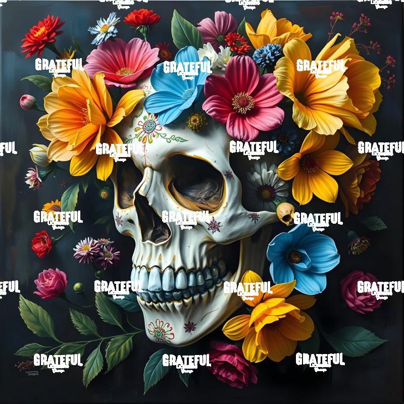 Flower Skull Momento Mori