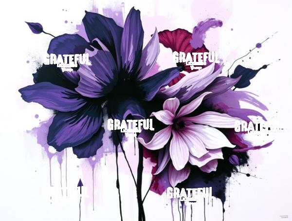Abstract Purple Floral