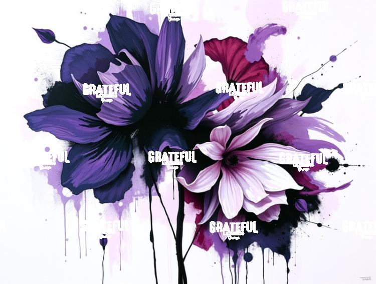 Abstract Purple Floral